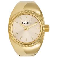 FOSSIL Wrist Watch Quartz Movement Stainless Steel Strap 15mm Gold Dial Women's Watch 50m Water Resistant ES5246 Gold Dial beige