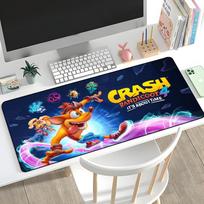 C-Crash B-BandicootES Mouse Pad Rubber Mat Laptop Xxl Mousepad Notebook Gamer Computer Table Gaming Accessories 600x300x2mm gray