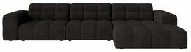 Kampinė sofa Cosmopolitan Design Chicago Eden 21, juoda sp., dešininė, 167 x 294 cm x 78 cm