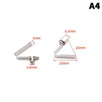 10Pcs V Snapshot Lock The Kayak Paddle Plate Tent Pole Single/Double-Button Flock Telescopic Positioning Spring Clip 3-5Mm A5