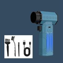 Brushless Motor Electric Air Blower Adjustable Wind Speed Powerful Blower New Car Dust Dryer Blue A gray