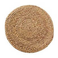 Rankų darbo vandens hiacinto šiaudų pintas padėkliukas Atsparus karščiui Neslystantis pintas padėkliukas Didelis apvalus pintas padėkliukas valgomojo stalui 36cm&Round