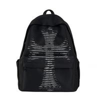 Schoolbag Digital Printed Backpack Boys i Primary and Secondary School Junior High School Students Large Capacity Racing School Bag Card Casual juoda