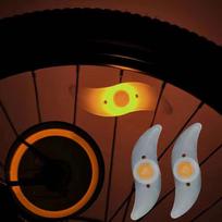 Bicycle Bike LED Lights Tire Nozzle Valve Cap Flashlight Car Motorcycle Air Valve Wheel Spokes Light Lamp MTB Bike geltona
