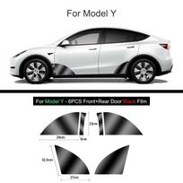 Juoda TPU automobilio kėbulo apsauginė plėvelė, nematoma Tesla Model 3/Y 2017-2023 priekinių galinių durelių prailgintų permatomų automobilio drabužių komplektui With Tools black
