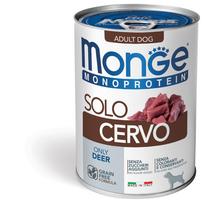MONGE Monoproteico "Solo"  konservuotas pašaras su elniena šunims, 400 g