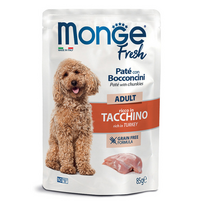 MONGE Fresh konservuotas pašaras su kalakutiena suaugusiems šunims, 85 g