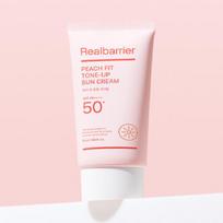 Real Barrier Peach Fit Tone Up Sun Cream 50ml SPF50+ PA++++ white