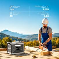 2400W Portable Power Station: 1.5H Fast Charge for Outdoor Home Backup Power Bank Generators for Home Ups Para Hogar Flashlight 2400W 2160WH US