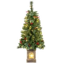 Dirbtinė kalėdinė eglutė su 100 LED ir 8 apšvietimo režimais, žalia, 120 cm