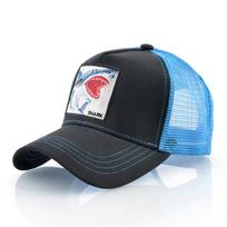 Trucker Caps Vyriški Moteriški Gatvės drabužiai Hiphopo beisbolo kepurė su ryklio siuvinėjimu Snapback Drake Bones Casquette Four Seasons pilka spalva