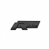 3D Metalo R raidės Lipdukas Automobilio Galinės Bagažinės Kėbulo Emblema Lipdukas VW Golf 5 6 7 MK7 MK6 Polo Jetta Scirocco Beetle Passat Tiguan juoda