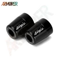 For Kawasaki Ninja 250 300 400 650 1000 1000SX  ninja 650 Motorcycle CNC Handlebar Grips Handles Bar End Plug Cap NO LOGO Green1 black
