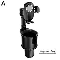 2 In 1 Car Phone Holder Car Cup Holder Multifunction Mobile Phone Holder Car Drinks Holder with Food Tray 360° Swivel žalia
