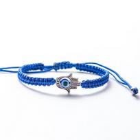 Rankų darbo reguliuojama pintos virvės apyrankė Laiminga Fatimos Hamsa ranka Piktos akies žavesio apyrankės moterims, vyrams, poroms Amuletas Bracelet Style C red