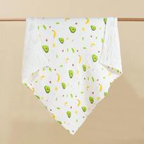 Environmental Breathable Newborn Baby Cotton Gauze Printed Muslin Swaddle Blanket 6 Layers Baby Bath Towel avokadas