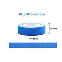 Neoninė Gaffer audinio juosta, fluorescencinė UV juoda šviesa švytinti tamsioje juostelė UV vakarėliui (0,6 colio X 16,8 pėdos) 1.5CM x 5M/0.6 Inch X 16.8 Feet geltona