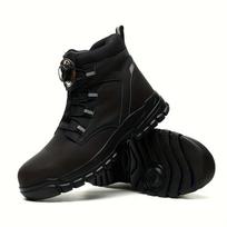 Steel Toe Work Safety Shoes - Puncture-Proof, Anti-Smash, Non-Slip, Shock-Absorbing, with Convenient Rotating Buckle, High-Top Protective Design 39 juoda