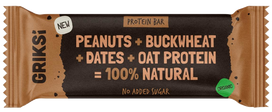 GRIKSI Organic Sprouted Buckwheat Protein - Peanut batonėlis, 35 g