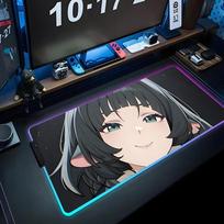 jane doe Mouse Pad RGB Gaming Mousepad Big LED Pad PC Desk Mat Luminous Mouse Pad Large Keyboard Mats Table Rug With Backlit RGB600x300x3mm gray