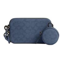 Coach Charter 19 Prekės ženklo Viso rašto Užtrauktuko užsegimas Išskirtinė veršio oda Crossbody peties rankinė Mažos vyriškos rankinės Mėlyna CU207-D61 Basic Set (Bag+Dust Bag) gray