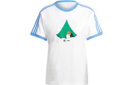 Adidas Originals x Moomin Drop Shoulder Sleeve T Shirt Women's White IB9938 XS white