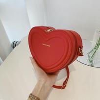Fashion Heart Sling Bag 20x7x15cm chaki