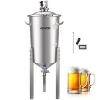 VEVOR Nerūdijančio plieno kūginis fermentatorius, 8 gal./30 l namų alaus gamybos fermentacijos bakas, alaus kibiras fermentatorius su kūginiu dugnu, 3 reguliuojamos kojelės, dangtis 43.5 x 42.5 x 97 cm