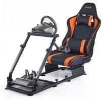 VEVOR lenktynių vairo stovas, tvirtas simuliatoriaus kabinos vairo stovas su dviguba bėgelių sistema ir dviguba rankena, tinka Logitech G25, G27, G29, G920, G923