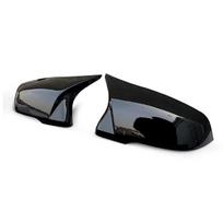 2vnt Auto automobilio galinio vaizdo šoninio veidrodėlio dangčio apdaila, skirta BMW F20 F21 F22 F23 F30 F31 F32 F36 X1 E84 F87 M2 anglies pluošto Glossy Black black
