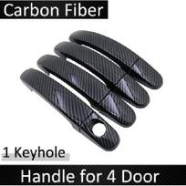 Black Carbon Fiber for Ford KUGA MK1 2008~2012 2009 2010 2011 Door Handle Cover  Sricker Decorations Car Handle 4 Door gray
