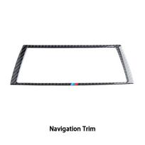 Anglies pluošto automobilio navigacijos ekranas GPS skydelio apdailos lipdukai automobilio stilius, skirtas BMW E70 E71 X5 X6 2008-2013 auto Navigation Trim black
