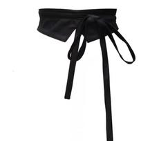 Fashionable Wide Belt Women's Dress Decorative Black Trendy Waist Seal Coat Accessory Clothing Fastener Fabric Sash