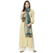 Weavers Villa Women'S Soft Viscose Rayon Scarf, Scarves, Stoles (Green), 70Cm X 200Cm M (70cm X 200cm) žalia