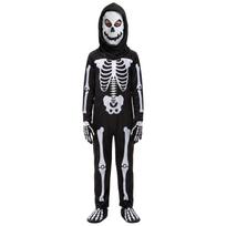 Children's Halloween Skeleton Costume, Scary Jumpsuit for Boys and Girls, Dress Up S juoda