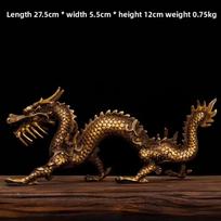 Feng Shui Copper Five Element Dragon Statue Water Fire Earth Symbol Desktop Home Decor black