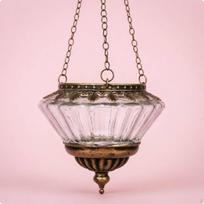 Stiklinis žibintas Ornamentas Metalinė grandinėlė Antikinis bronzos lapų raštas Kabantis žvakė gray