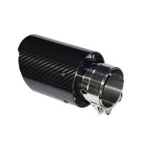 Universalus 60mm-89mm Blizgus Anglies Pluošto Išmetimo Vamzdis Automobilio Stiliaus Modifikacija Duslintuvas Tiesus Kraštas black