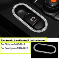 Car Center Multimedia Electronic handbrake P Button Trim Frame Cover For BMW MINI Cooper Clubman Countryman F54 F55 F56 Option 1 black