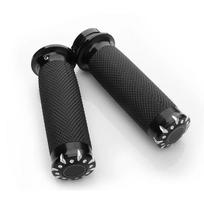 For Harley Sportster 883 1200 Touring Dyna Softail Rubber Motorcycle Handlebar Hand Grip 1'' 25mm Handle Bar Grips juoda