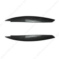 Gloss Black Car Front Headlight Eyebrows Eyelid Lids Body Kits Sticker Trim for BMW 1 Series E81 E82 E87 E88 2004-2014 Tuning Carbon Look black