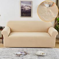 Neperšlampamas apsauginis užvalkalas sofai ir foteliui, 1/2/3/4 vietų, languotas, tampus, namams, svetainei S size 90-140cm rožinė