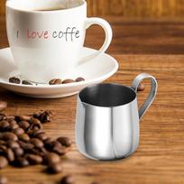 Coffee Frother Pitcher with Handle for Home Baristas S black
