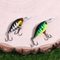 5Pcs/Box Crankbait Rock Fish Bass Fishing Lure Set 4.4G Artificial Baits Topwater Crank Wobblers Fishing Tackle 1set gray
