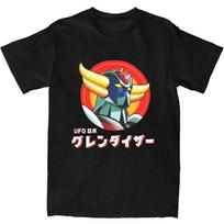 Japonijos Goldrake Anime Marškinėliai Vyrams Vintažiniai Manga Juokingi Medvilniniai Marškinėliai Vasariniai Apvaliu Kaklu Harajuku Marškinėliai Didmeninė Prekyba Per dydį Dėvimi Drabužiai S juoda