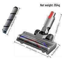 Dyson V7-V15 Electric Floor Brush Head with Green Light Dust Detection 1 piece gray