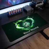Werder Bremen FC Custom Large Mouse Pad, Personalized Name Text Print, Football Logo Non‑Slip Desk Mat Gaming Gift 30cmx80cm green