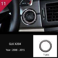 Carbon Fiber For Mercedes Benz GLK X204 Interior Gearshift AC CD button Panel Door Armrest Cover Trim Car Sticker 10 Type gray