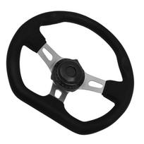 Automotive Steering Wheels Go Kart Car Modified Decor Supply Decorate 27X27cm Pu Black Silver gray