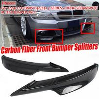 2X Automobilio Priekinio Buferio Lūpos Skirstytuvas Difuzoriaus Dangtelis Apsauga BMW E90 E91 3 Serijos M Tech 2009-2012 Rūko Žibinto Oro Angos Įsiurbimas black